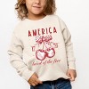 The Juniper Shop Land Of The Free Cherries Toddler Sweatshirt - 3 of 4