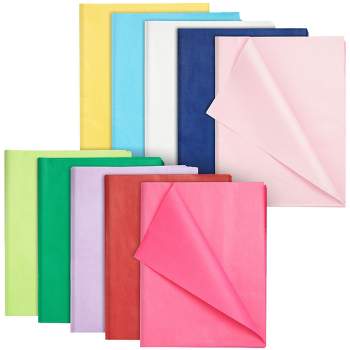 Juvale 120 Sheets Tissue Paper for Gift Bags, Gift Wrapping, Crafts - Colorful Tissue Paper for Packaging (10 Colors, 26x20 In)