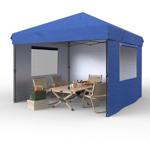 Garvee 10x10 Pop Up Canopy Tent Outdoor Canopy One-Person Set Up Heavy Duty Commercial Instant Tent Shelter, 3-Sidewall - 1 of 4