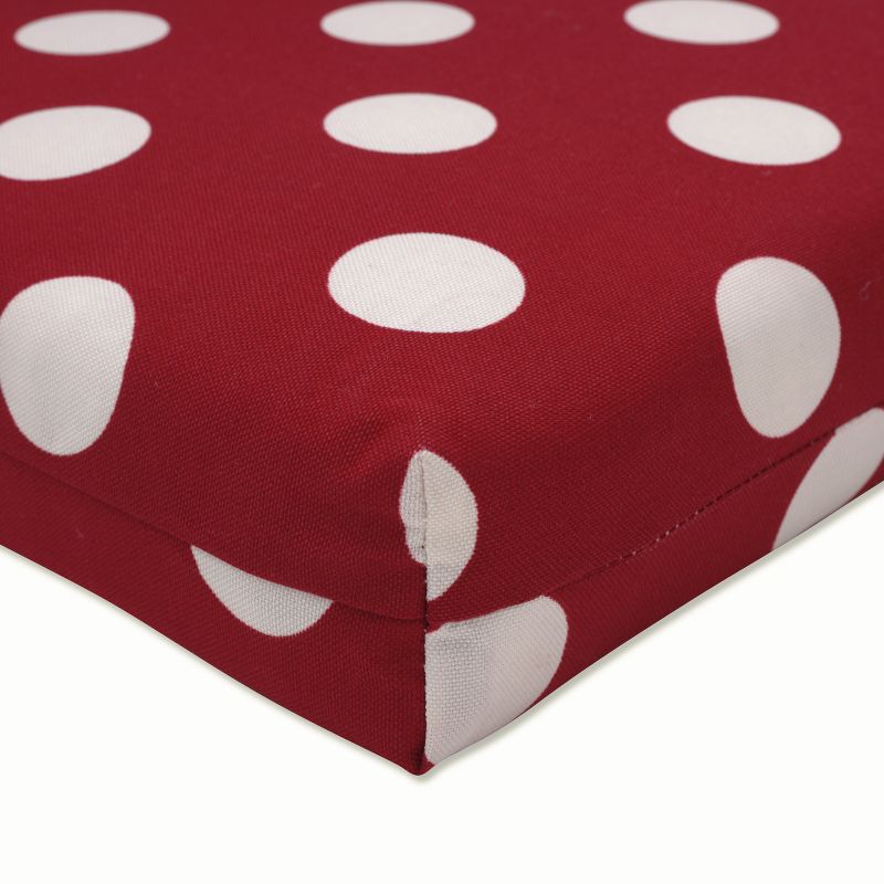Outdoor Chair Cushion - Red/White Polka Dot - Pillow Perfect, 3 of 7