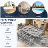 Hyleory HDPE Outdoor Dining Set, 7-Piece Patio Table and Chairs Set, Weather-Resistant Dining Furniture for Garden, Deck, or Patio - 3 of 4