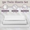 Hastings Home Microfiber Twin Sheet Set - 3 Pieces, White - 3 of 4
