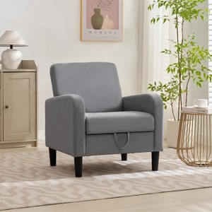 Hyleory Corduroy Upholstered Armchair with Hidden Storage, Modern Lounge Accent Chair - 1 of 4