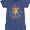 Girls' - Fancy Nancy - Christmas Snowflake Fitted Short Sleeve Graphic T-Shirt - 2 of 4