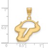 Black Bow Jewelry 14k Yellow Gold South Florida Bulls NCAA Medium Pendant - 2 of 3