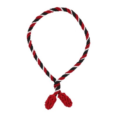 6pk 20in Decorative Garland Twist Tie Black/Red/White - Haute Décor