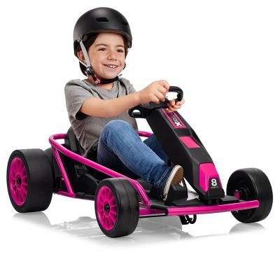24V Kids Electric Go Kart, Kids Ride on Drifting Car with 300W Motors, Music Power Display, Max Load 155 LBS Racing for Kids 8-12 Years