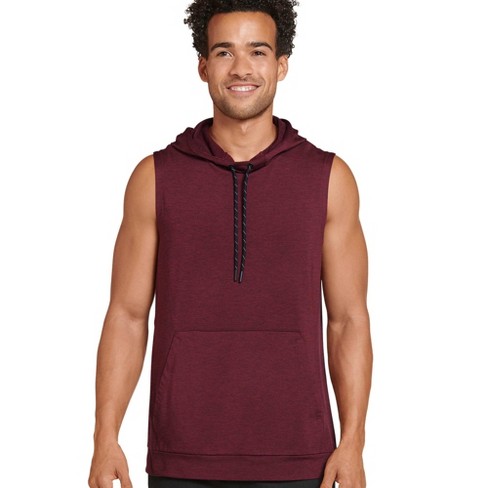 Jockey Men Performance Sleeveless Hoodie L Zinfandel Space Dye : Target