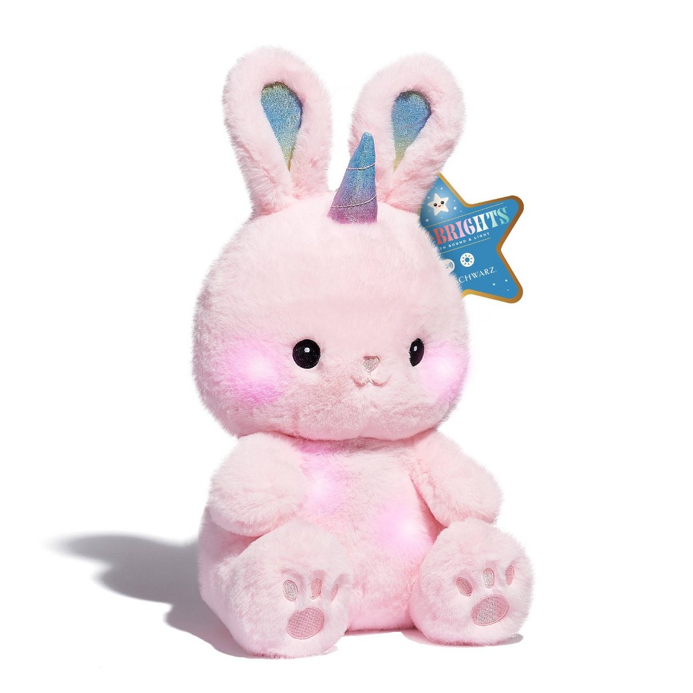 FAO Schwarz 15" Glow Brights LED with Sound Bunnycorn Toy Plush