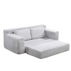 SEVOBAL Sofas Modern Corduroy Cloud Double Sofa with 2-in-1 Convertible Design for Small Space Living, Gray, 70.9"*33.5"*24.4" - 4 of 4