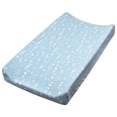 Honest Baby Organic Cotton Changing Pad Cover - Pattern Play Teal