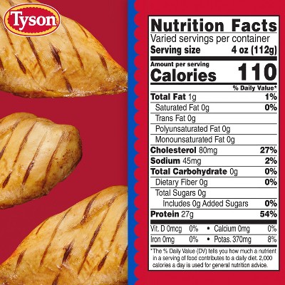 Tyson Trimmed & Ready Boneless & Skinless Chicken Breast - 1-2.11lbs - price per lb
