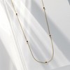 Pure Collection by Ross-Simons 0.20 ct. t.w. Sapphire Station Necklace in 14kt Yellow Gold - 3 of 4