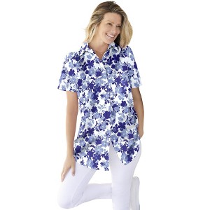 Woman Within Petite Perfect Short Sleeve Shirt - 1 of 4