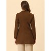 INSPIRE CHIC Women's Turn Down Collar Buttoned Business Casual Mid-Long Winter Coat - 4 of 4