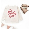 Country Girl Hat Puff Print  - Youth Graphic Sweatshirt - 2 of 4