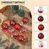 Red & Gold Shatterproof Christmas Baubles with Hanging Strings, 2.36 Inch Glitter Ornaments for Holiday Decor - 4 of 4