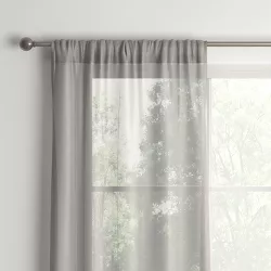 1pc Sheer Voile Window Curtain Panel Gray - Room Essentials™