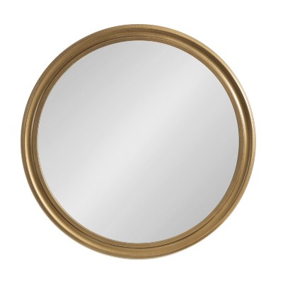 Kate and Laurel Mansell Wood Framed Wall Mirror, 28" Diameter, Gold