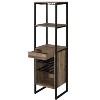 Gulches Weathered Oak Finish Wine Rack: Stylish Storage Solution - 3 of 4