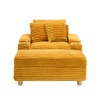57" Corduroy Single Sofa Chair with Ottoman, Pillow and Storage - 3 of 4
