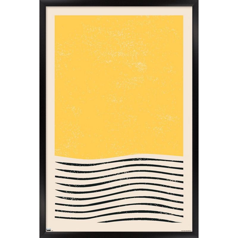 Trends International Geometric - Yellow Framed Wall Poster Prints, 1 of 7