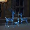 vidaXL Acrylic Reindeer Family Holiday Decoration - Pre-lit with 300 Blue LED Lights - Indoor and Outdoor Christmas Decor - 3 of 4