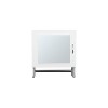 BOTIQ 19.7" H x 17.7" W Mirror Medicine Cabinet with Towel Rack White, One door with Two interior Shelves for Bathroom, Kitchen White - 3 of 4