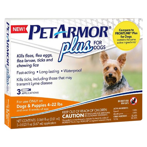 PetArmor® Plus Flea And Tick Topical Treatment For Dogs - 4-22 Lbs - 3 ...