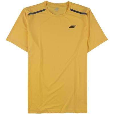 Skechers Mens Foundation Basic T-Shirt, Yellow, X-Large