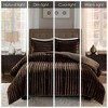 Sapphtopaz 3-Peice Faux Fur Comforter Set, All-Over Pleated Fur Bedding Set with Matching Shams, Hypoallergenic Polyester, OEKO-TEX Certified - 3 of 3