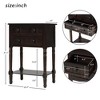 Narrow Console Table With 3 Storage Drawers And Bottom Shelf Slim Sofa Table, Wood Rustic Side Table for Living Room, Entryway, Household - 2 of 4