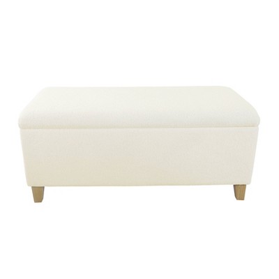 Sherpa Storage Bench Cream - HomePop