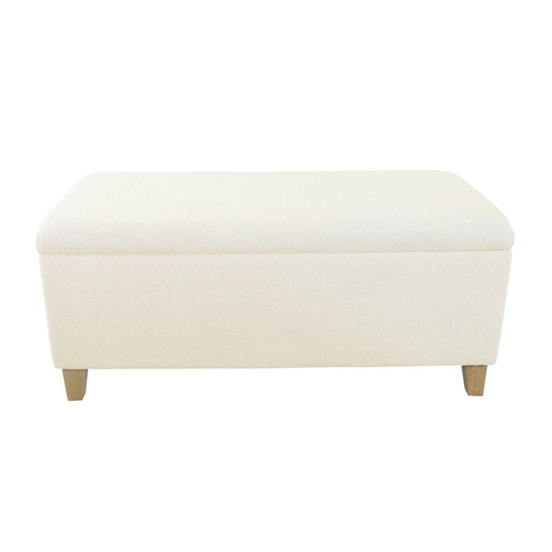 Faux Shearling Storage Bench Cream - HomePop, 1 of 15