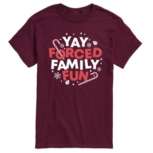 Men's - Instant Message - Yay Forced Family Fun Short Sleeve Graphic T-Shirt - 1 of 4