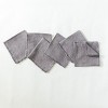 Slickblue Stone Washed Linen Cocktail Napkins, 12 x 12 Inch Cloth Napkins in Oyster or Navy, Multiple Sets - 3 of 3