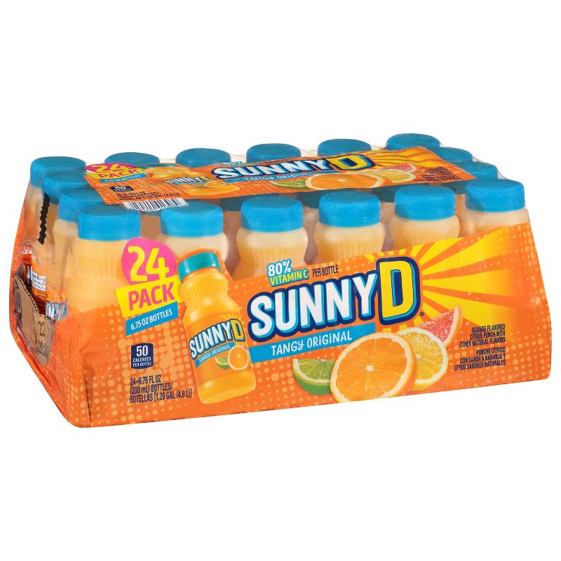 SunnyD Tangy Original Orange Citrus Punch Juice Drink - 24pk/6.75 fl oz Bottles, 2 of 6