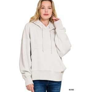 I am a Fashion Junky Zenana Oversized Fleece Kangaroo Pocket Hoodie - 1 of 3