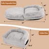 Human Giant Dog Bed for Adults, Foldable Lazy Sofa Pet Bed, Washable Corduroy Nap Pet Sofa for Men Women & Pets, Faux Fur Cover - 2 of 4