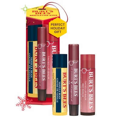Image of Burt's Bees Mistletoe Lip Balm Kiss Gift Set - Red Vanilla Bean