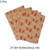 Unique Bargains Gift Wrap Paper Christmas Yellow Kraft 27.56"x19.69" 5 Pcs - 3 of 4
