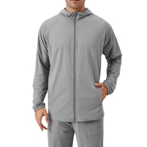 Anna-Kaci Active Men's Lightweight Zip-Up Hoodie Jacket with Adjustable Hood and Side Pockets - 1 of 4