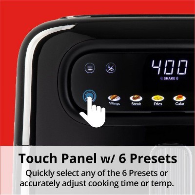Compact Black Electric 5Qt Air Fryer with Touchscreen