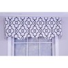 RLF Home Modern Design Classic Crusade Regal Style Window Valance  50" x 17" Light Navy - 2 of 4