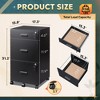 File Cabinet 3-Drawer Rolling Wood Cabinet for Home Office with Lock, Fits Letter/A4 Size - 3 of 4