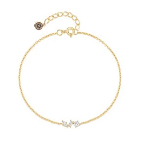 Hollywood Sensation 18K Gold Plated Sterling Silver Chain Link Bracelet - 1 of 4