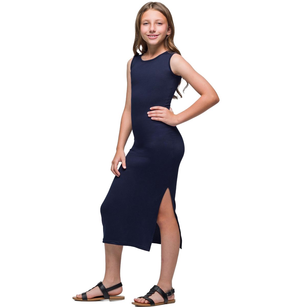 Girls Side Slit Maxi Dress - 24sevenKid™ - thumbnail 6