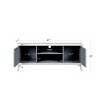 47" Silver Mirrored TV Stand for 50 Inch TV,Modern Glam Media Console with Sparkling M Shape Crystal Doors for Living Room-Baofuwish - 4 of 4