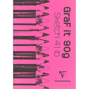 Clairefontaine GraF it Sketch Pads - Blank 80 sheets - 12 x 17 - Assorted Colors - 1 of 4