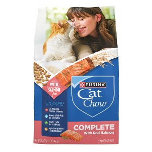 Purina Cat Chow Complete Fish, Seafood and Salmon Flavor Dry Cat Food - 3.15lbs - 1 of 4